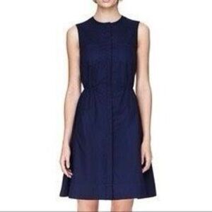 Theory Collarless Button Down A-Line Dress 6